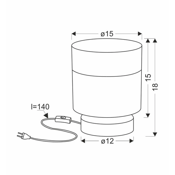 Lampa stołowa PORTO, 41-17628, czarny/drewno, 1x60W E27