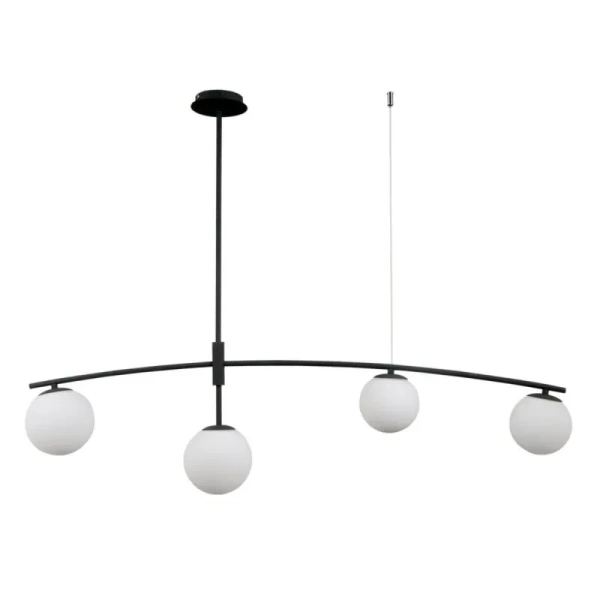 Lampa wisząca Senai wys. cał. 82,5cm 4xG9 | czarny satynowy