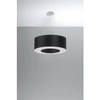 Nowoczesna lampa wisząca SATURNO SL.0748 50 cm czarna 5xE27