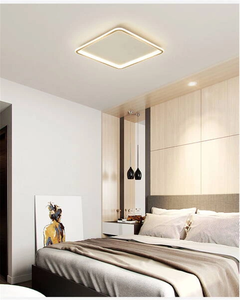 Plafon LED 30W Kwadratowy Złoty CCT 3000K/4000K/6000K 40x40cm Abruzzo Angelo