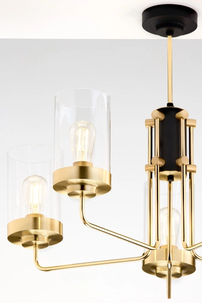 Żyrandol RAMIREZ wys. 64cm 5xE27 15W IP20 | złoty połysk