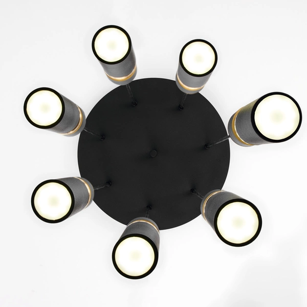 Nowoczesna Lampa wisząca ALAS wys. 35-136cm 7xG10 14W IP20 | Złoty