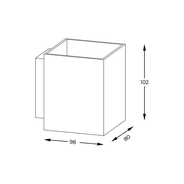 91062-N SOLA WL SQUARE KINKIET BIAŁY/WHITE