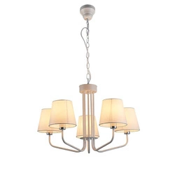 Lampa wisząca YORK LEDEA, 50205095, biała, 5x60W E14
