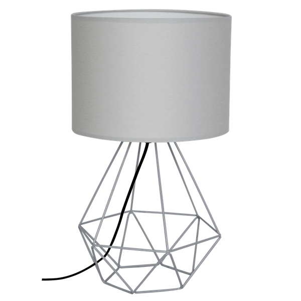 Lampka stołowa/nocna BASKET, szara, 1x60W E27, MLP7202