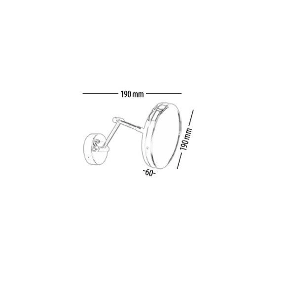 Lampa z lustrem 2w1 ścienna AQUATIC 5018018