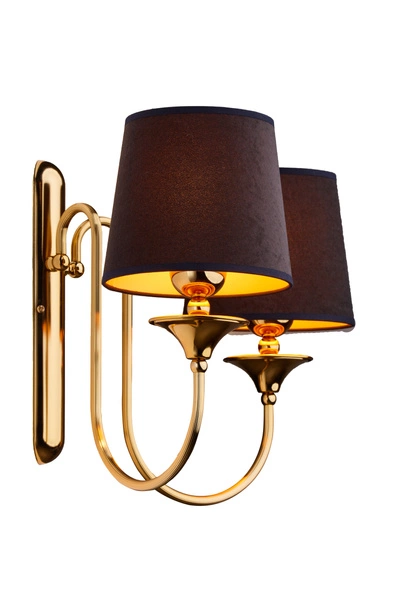 Klasyczny Kinkiet BATUMI wys. 37cm 2xE27 15W IP20 | Złoty