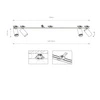Lampa punktowa podtynkowa MONO SURFACE IV szer. 118cm GU10 | czarny 7836