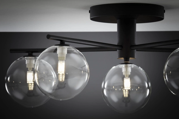 Nowoczesna Lampa sufitowa PRATO wys. 27cm 5xG9 14W IP20 | czarny