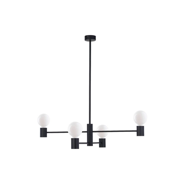 Plafon wewnętrzny loftowy RADIUS IV E27 60W wys. 77,5cm | czarny 7931