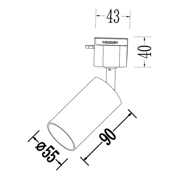 Oprawa Tiger Track Czarny 1xGU10