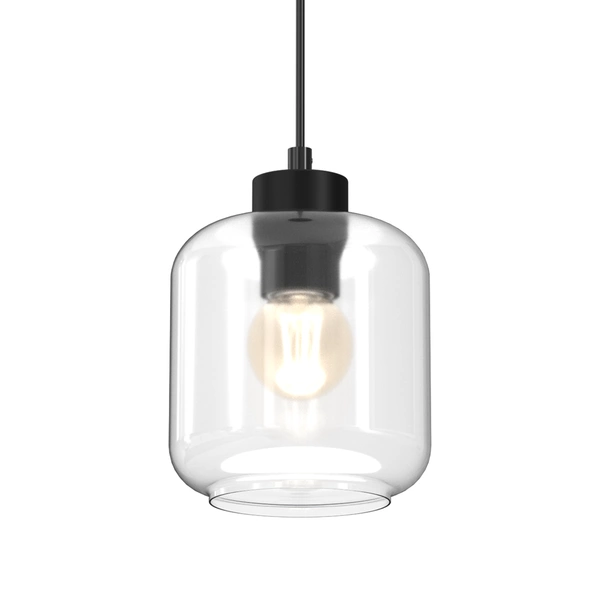 Lampa wisząca SOMBRA CLEAR, MLP8367, czarny/transparentny, 1x60W E27