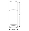 Lampa sufitowa TUBA 2284286, szara + drewno, 1x15W GU10