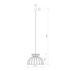 Lampa wisząca KYMI C szer. 48 cm E27 | czarny 10575