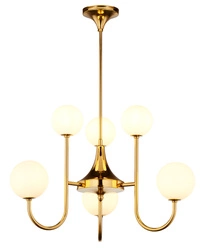 Nowoczesny Żyrandol SELEN wys. 72cm 6xG9 14W IP20 | Złoty