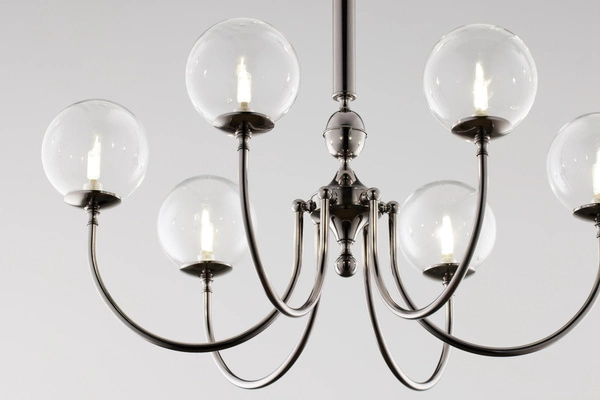 Nowoczesny Żyrandol BRILLANTE wys. 105cm 6xG9 14W IP20 | Czarny