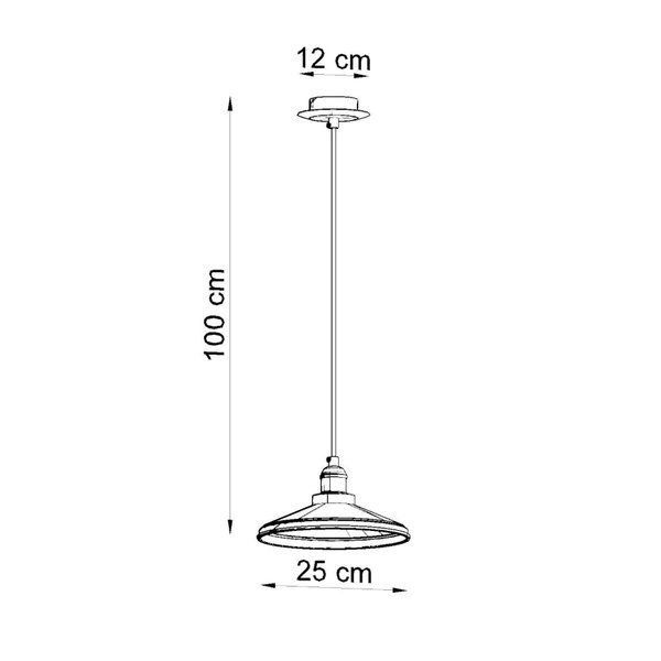 Lampa Wisząca MARE 1 stal czarny SL.0307