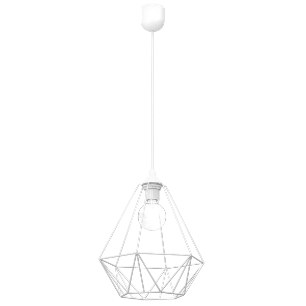 Lampa wisząca BASKET, biała, 1x60W E27, MLP7212