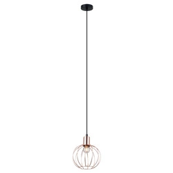 Lampa wisząca Gervais śr. 18cm E27 | czarny/miedziany