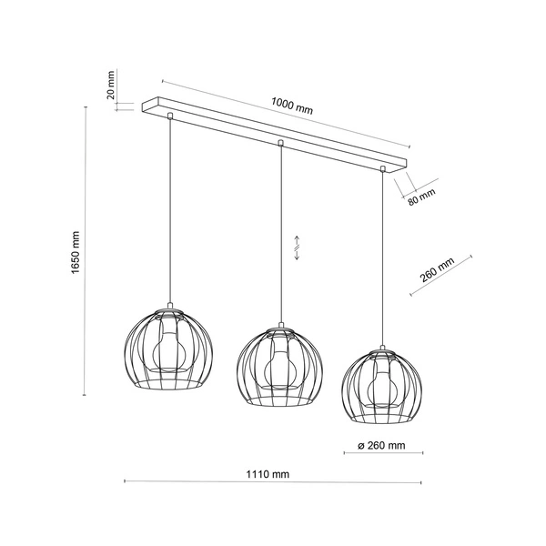 Nowoczesna lampa wisząca UNIVERSO 4483 4483
