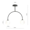 Lampa sufitowa Emibig ARCHI 2 BL OPAL 1288/2