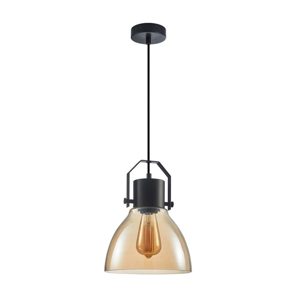 Lampa wisząca Darlena śr. 22cm E27 | czarny/grafitowy