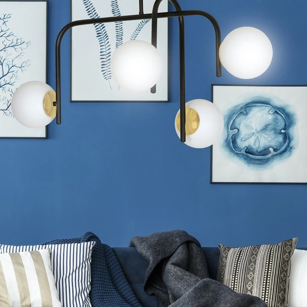 Lampa sufitowa Emibig RAGNAR 4B Czarny GOLD 1032/4B