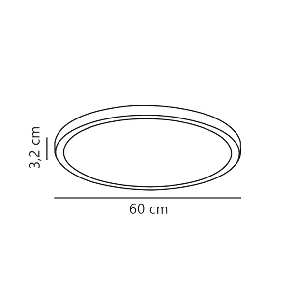 Lampa sufitowa OJA LED 2700K Biała ciepła Plastik | Czarny