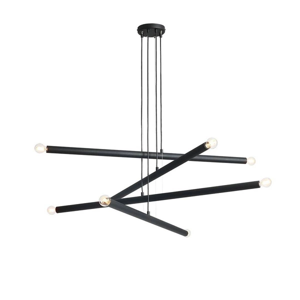 Aldex Lampa wisząca TUBO 8, 1072P1, czarna 8x40W E14