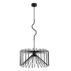 Lampa wisząca ALFA VERSO CZARNA 1xE27 42cm | 60596