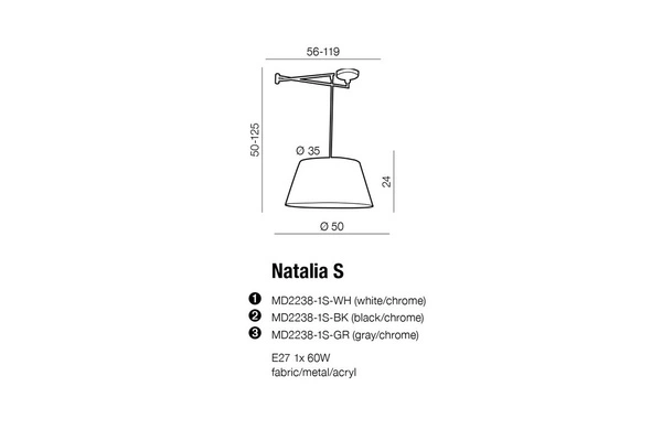 Azzardo NATALIA S LAMPBODY 1924