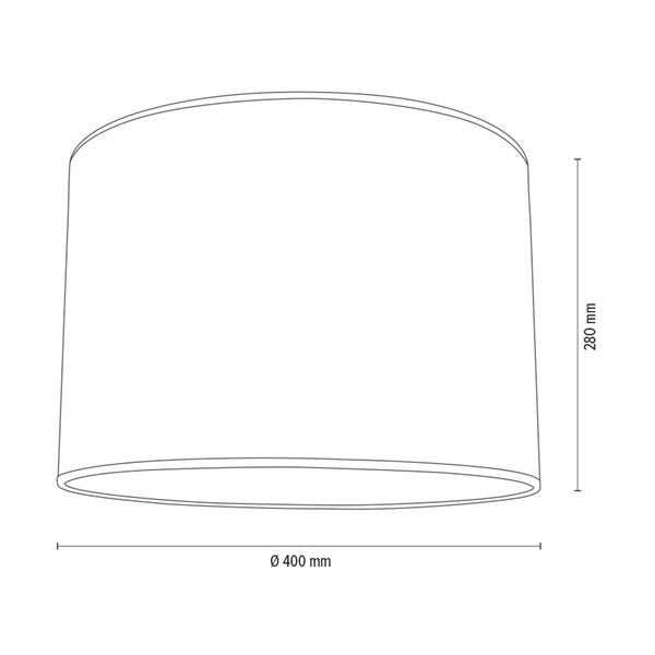 Cylinder klosza E27 H35 Perłowy materiał syntetyczny A0948