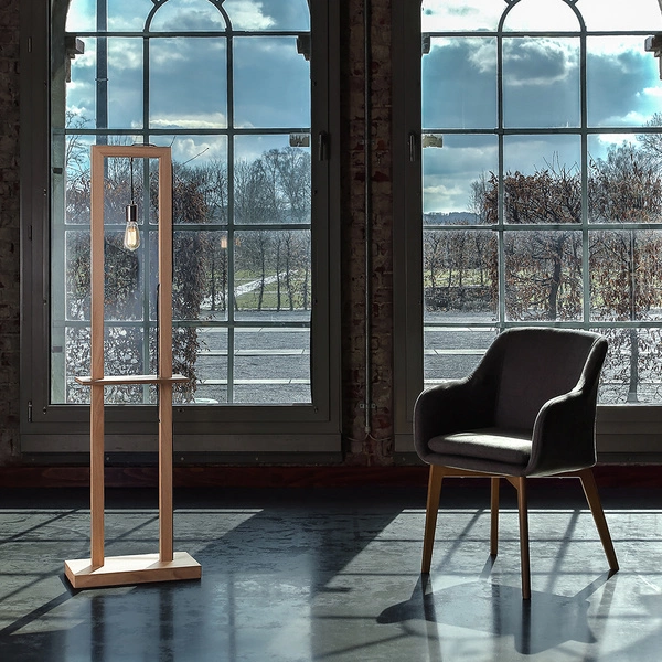 Monopod Lampa Podłogowa 1xE27 Max,15W Dąb Olejowany/Antracyt 6460174