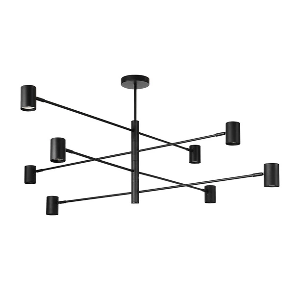 Lampa wisząca Snow 8 czarna 8xGU10