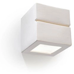 Kinkiet ceramiczny Sollux LEO LINE, Ceramika, Szkło, Biały, E27 60W, SL.0230