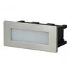 Zewnętrzna lampa wpuszczana nad schody i podjazd Mur Led Inox E 04 | szary inox