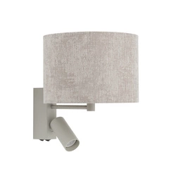 Kinkiet CEDRO A 1xE27 1xGU10R35 wys.30cm szer.23cm włącznik | Beż-Silk gray 11668