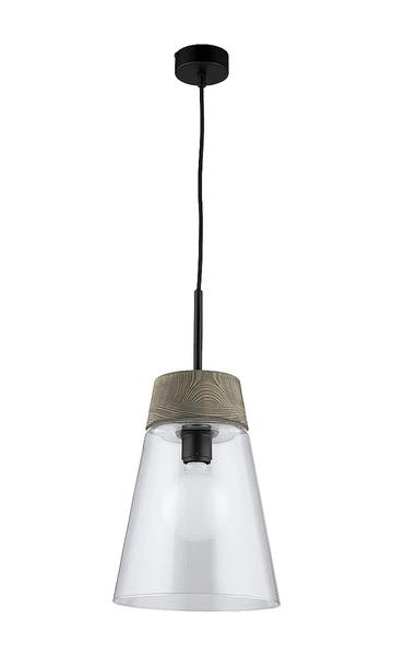 Nowoczesna Lampa wisząca DOMINO wys. 80cm 1xE27 15W IP20 | Czarny