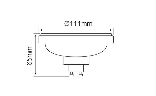Żarówka LED ES111 GU10 230V 12W 750lm 45° biała dzienna 4000K