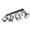 Lampa Sufitowa Espacio 4xE27 Max.25W Czarny Metal/Wielokolorowa Tapeta 56748404