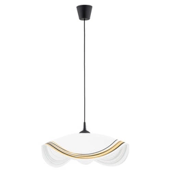 Lampa wisząca ALFA ŻONKIL CZARNO-BIAŁA 1xE27 47cm | 60990