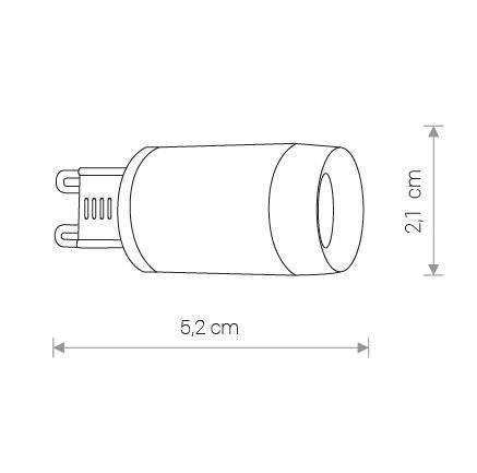 Żarówka LED G9 lens 3W ciepła 3000K Nowodvorski 9173