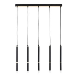 Lampa wisząca ALFA DERANY CZARNA & ZŁOTA 5xG9 60cm | 63230