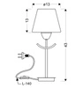 Lampa stołowa/nocna LONDYN 41-38852 czarno-biała 1x60W E27