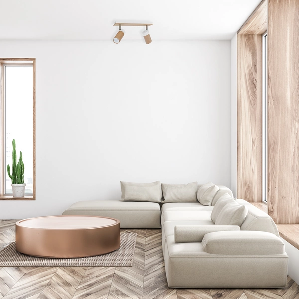 Lampa sufitowa nowoczesna reflektorek spot BARON II biały szer. 37cm