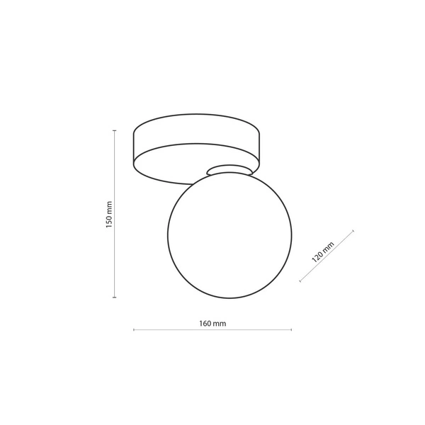 BIANCA BLACK LAMPA SUFITOWA 1 PŁ 5681