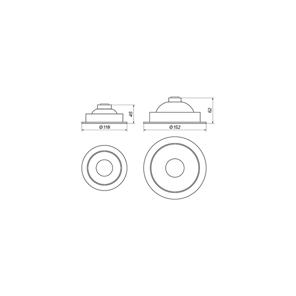 Oprawa wpuszczana STILLO RO 15W neutralna 4000K czarny śr. 15,2cm