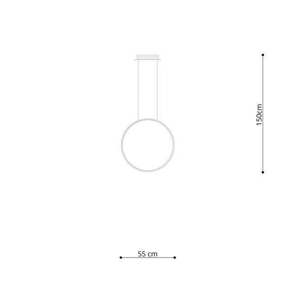 Nowoczesna lampa wisząca RIO 55 LED czarna 30W barwa ciepła 3000K TH.114