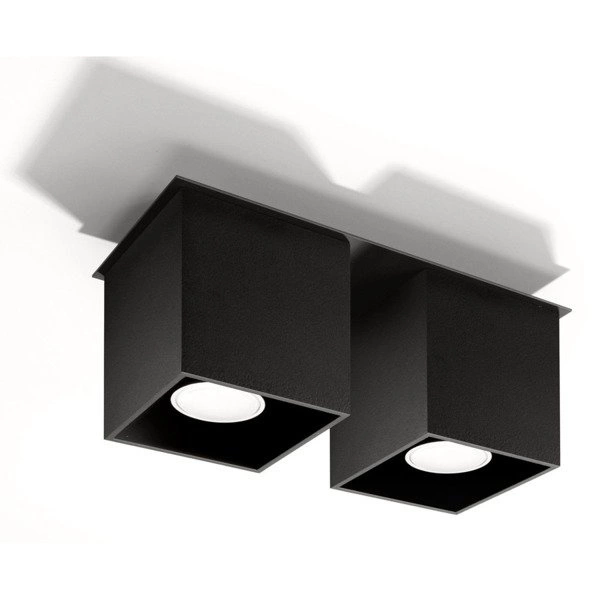 Plafon Sollux QUAD 2 Lampa sufitowa Aluminium czarny SL.0063