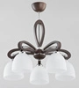 Lampa sufitowa ALFA GRACJA DREWNIANA 5xE27 48cm | 20895